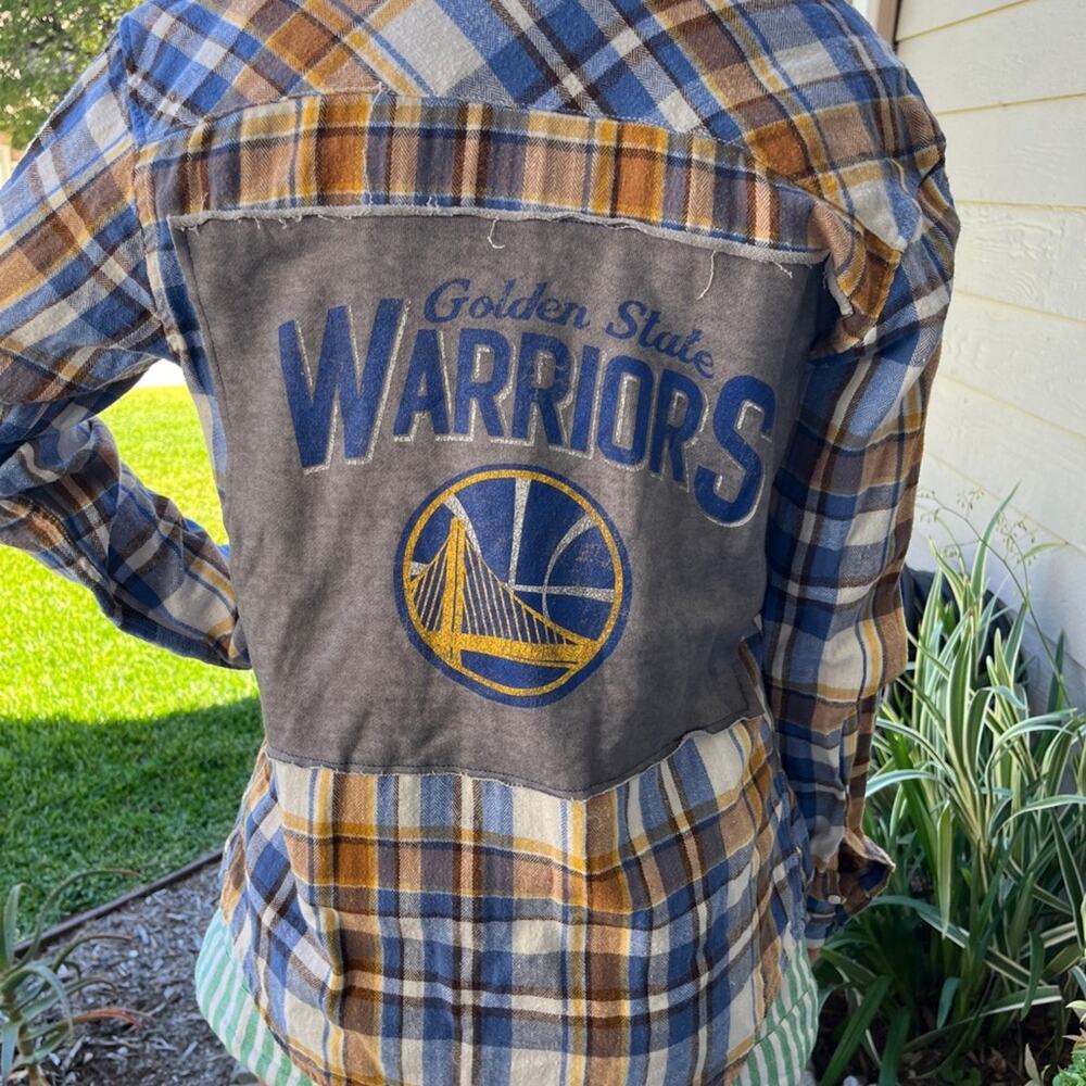 Golden State Warriors Flannel Shirt size XS unisex